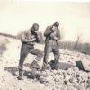 Dad &amp; Bub Cunningam paying their respects to Linda c 1949